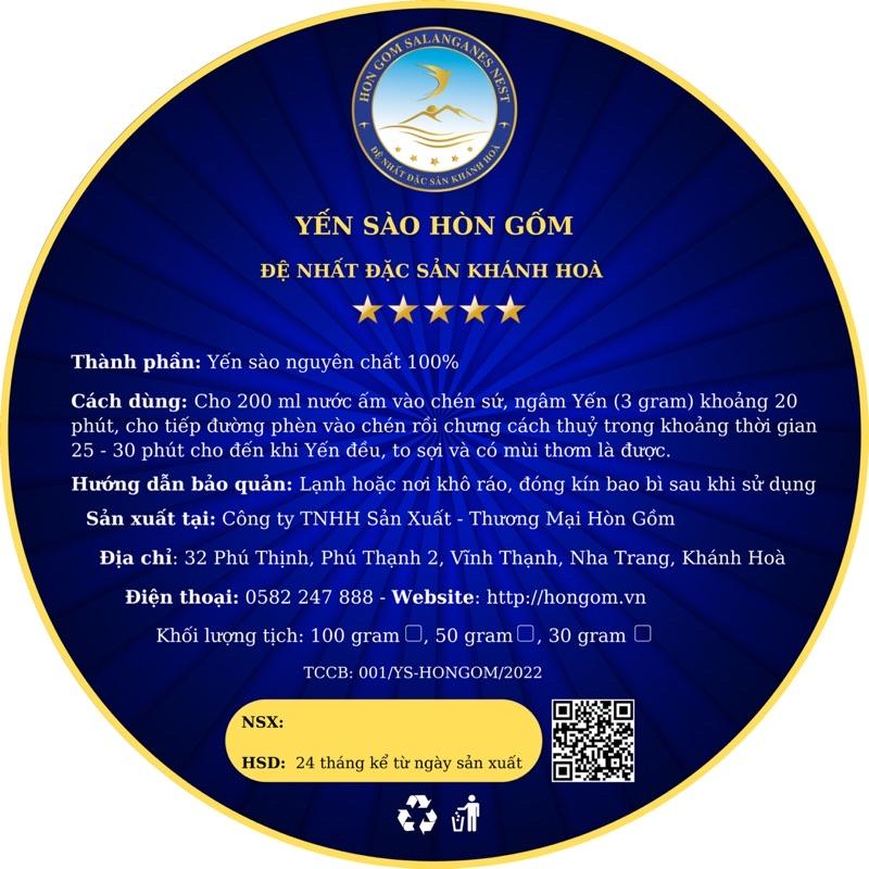 Yến Sào Khánh Hoà Tinh Chế Cao Cấp V2 - Hộp 50/100 gram - Yến Sào Hòn Gốm Chính Hiệu Khánh Hoà H G SALANGANES NEST