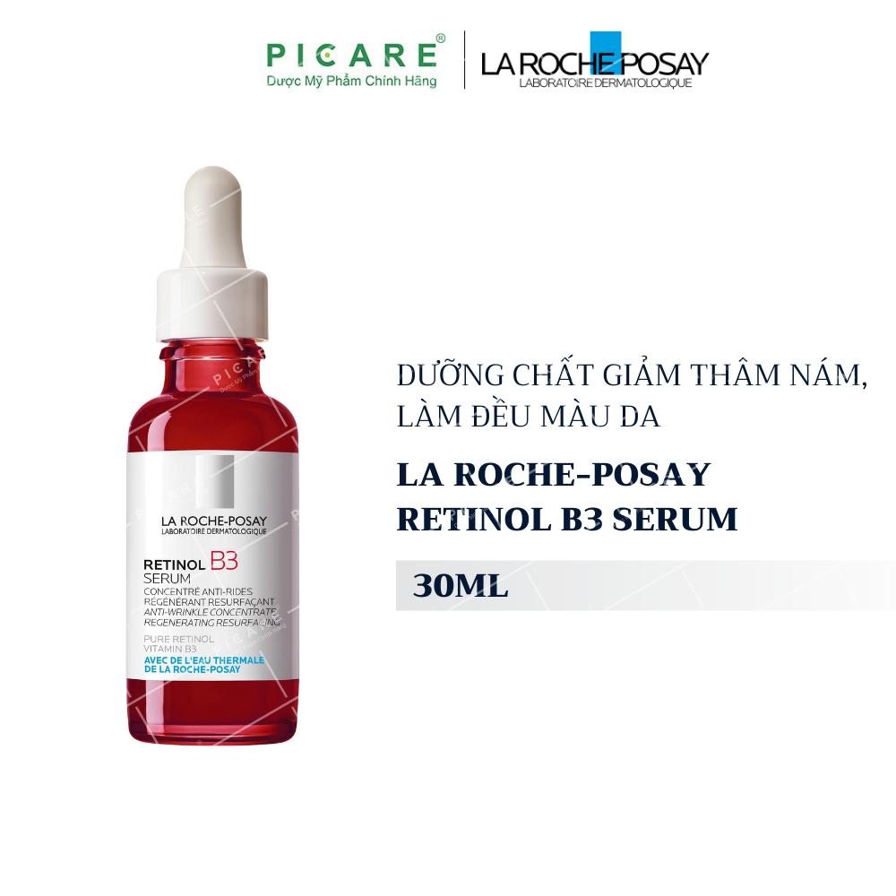 Tinh chất giúp tái tạo da, giảm thâm nám và nếp nhăn trên da, làm đều màu da La Roche Posay Retinol B3 Serum