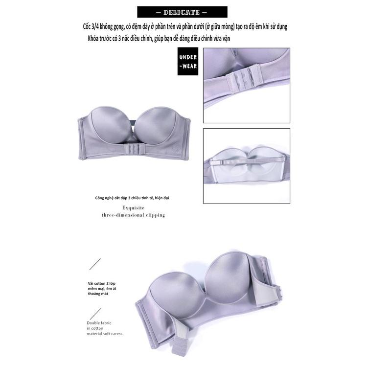 Áo lót nữ AL2A nâng ngực tạo khe, chống tuột, áo ngực nữ sexy bikini ngoài trời hoặc mặc trong mẫu mới