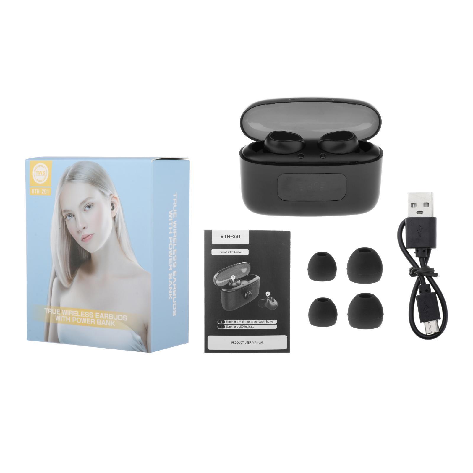 Waterproof Bluetooth Headphone Headsets Earphones 9D Stereo 2200mAh Black