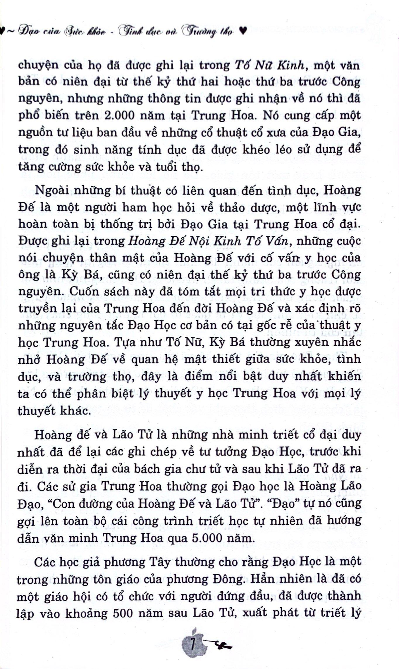 Đạo Của Sức Khỏe, Tình Dục Và Trường Thọ