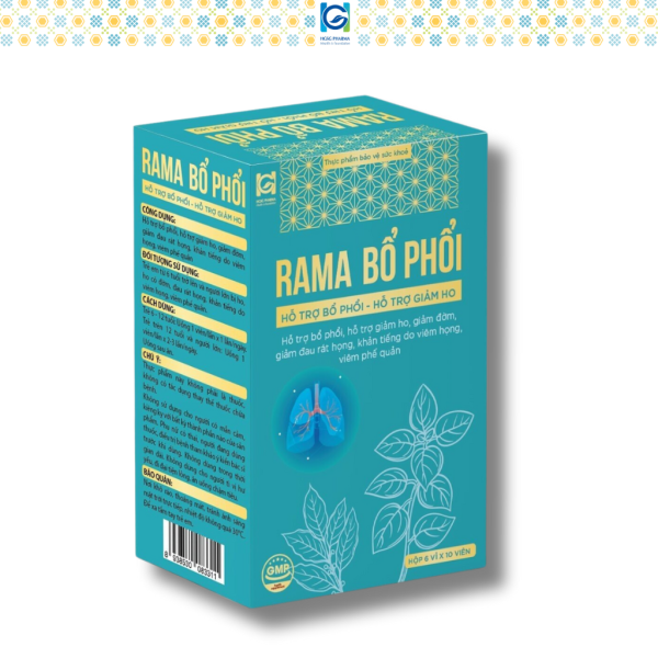 Viên uống giảm ho, bổ phế HGSG Pharma RAMA BỔ PHỔI (Hộp 30 viên)