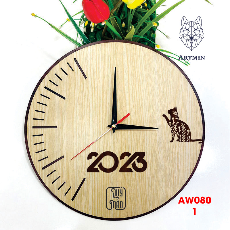 Đồng Hồ Treo Tường Tường Năm 2023 - Thiết Kế Đặc Biệt Năm Quý Mão
