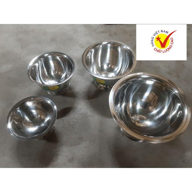 (Video sp) Bộ Chày cối inox Vietcook (CHÍNH HÃNG HÀNG VN) ĐỦ size 12,14,16,18 cm đk miệng