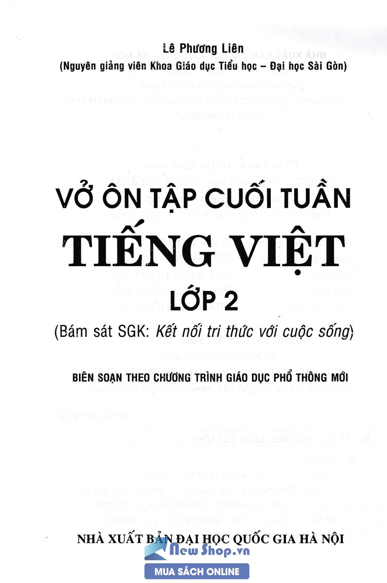 Vở Ôn Tập Cuối Tuần Tiếng Việt Lớp 2