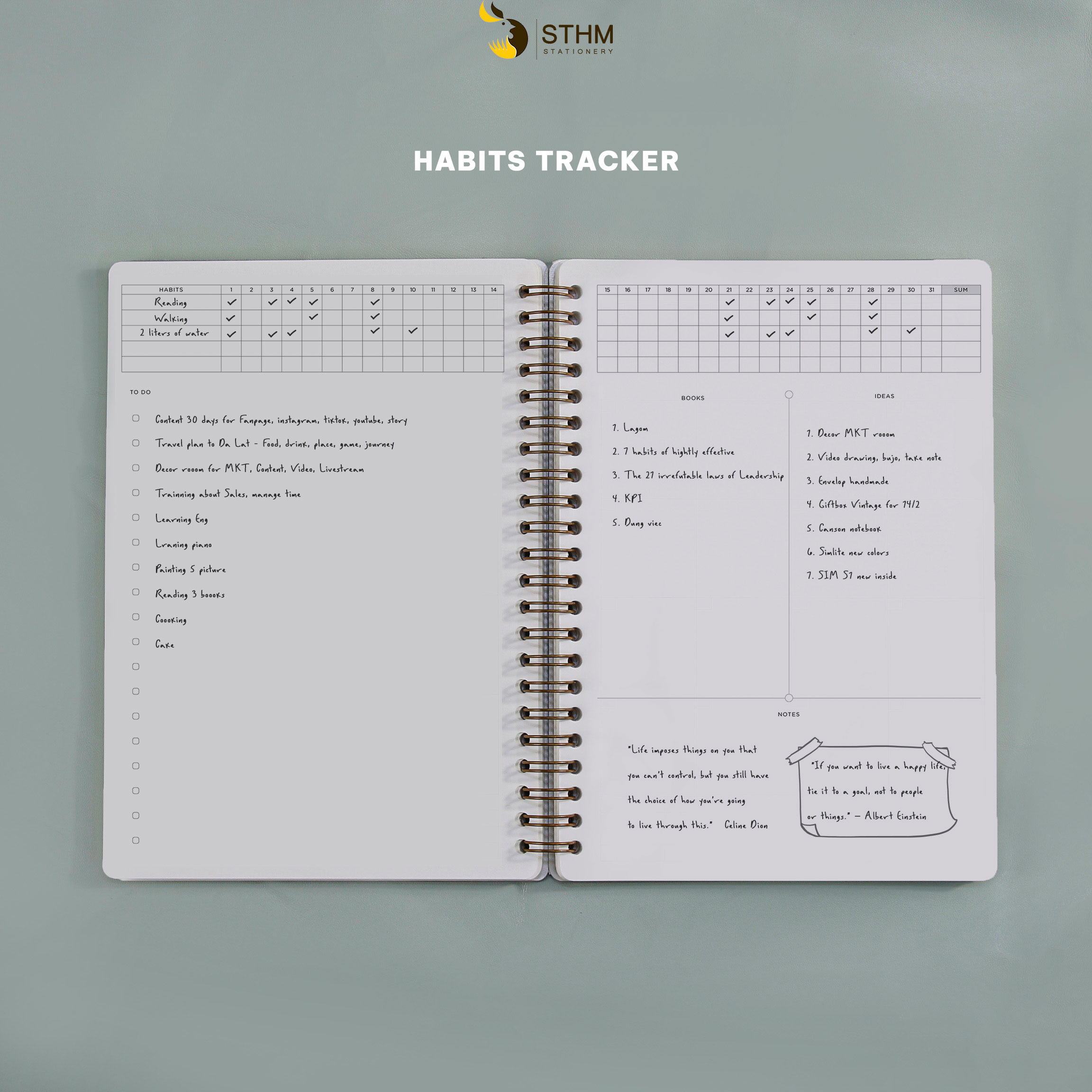 Half - year planner - Sổ tay lập kế hoạch 6 tháng - [STHM stationery