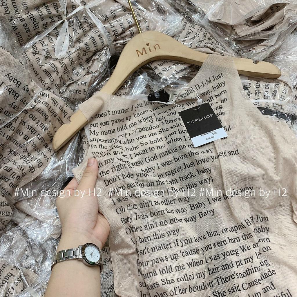 ÁO BRA LƯỚI IN CHỮ CÓ DÂY KÉO LƯNG