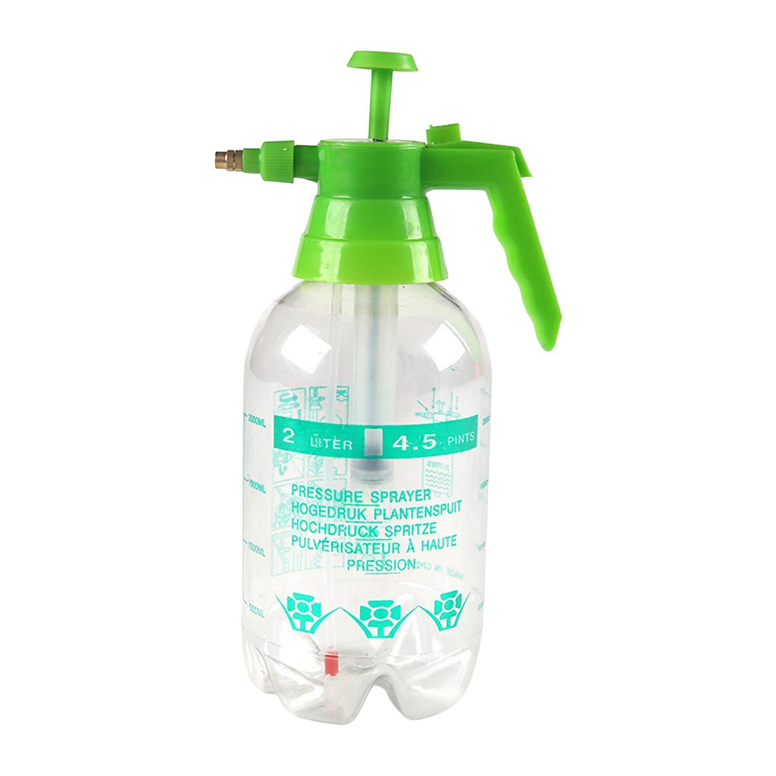 Manual Garden Sprayer Hand Pressure Pump Sprayer Adjustable Brass Nozzle 0.5 Gal 2L