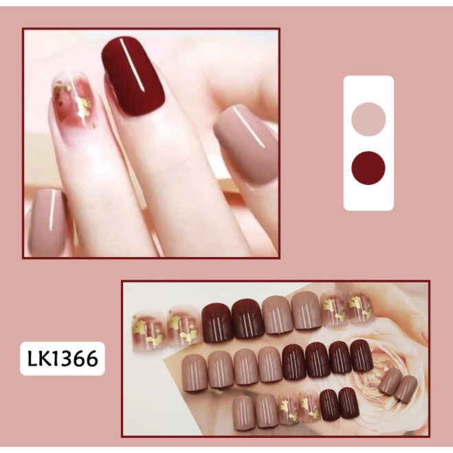 Bộ 24 móng tay giả nail thơi trang như hình (LK1366)