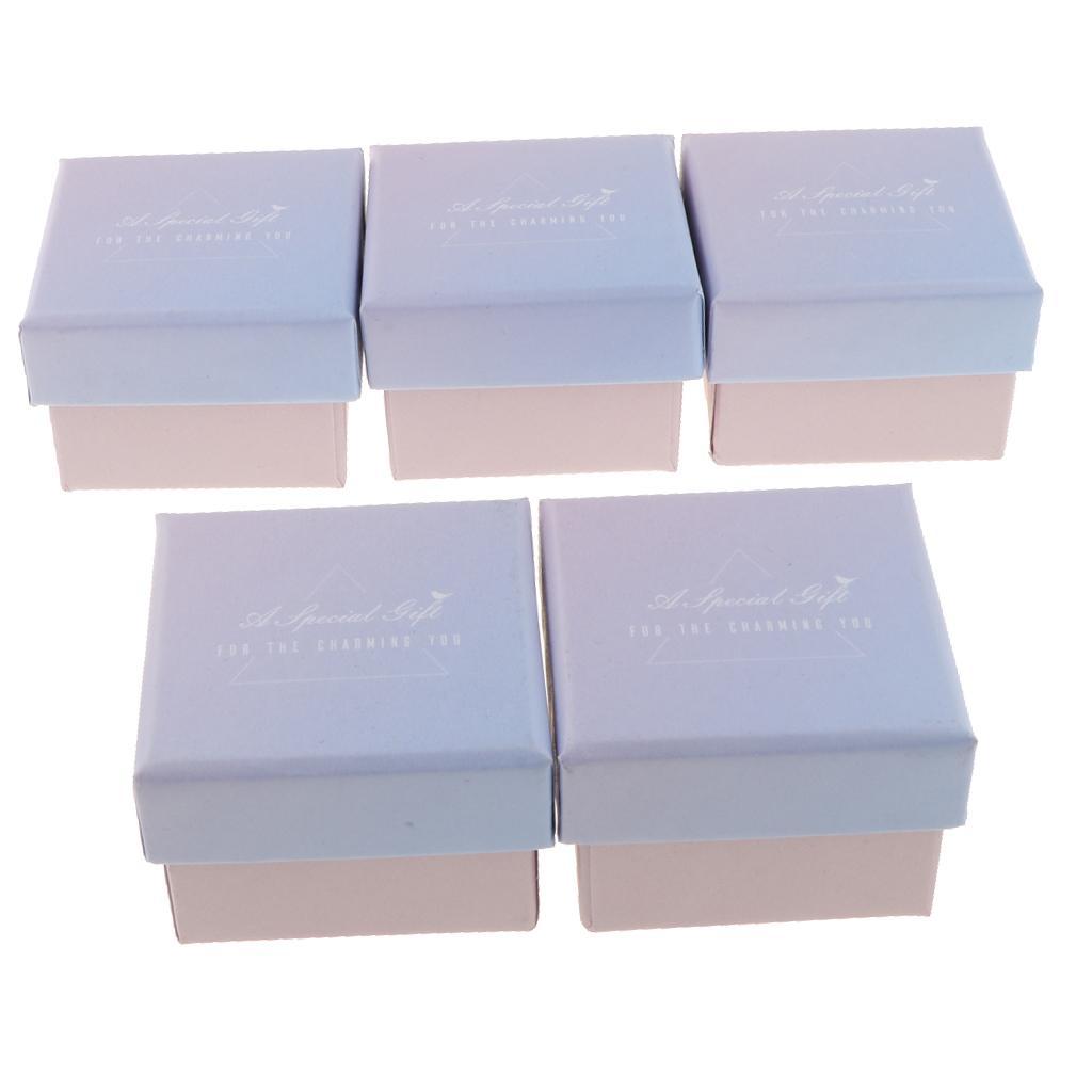 5pcs Cardboard Gift Box Earrings Storage Case
