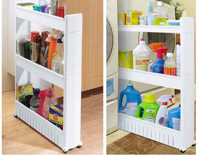 Kệ nhựa 3 tầng có bánh xe - Tặng 1 lọ tinh dầu Quế