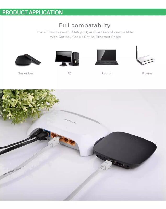 Ugreen UG11272NW107TK 8M màu Đen Cáp mạng LAN CAT7 STP chống nhiễu - HÀNG CHÍNH HÃNG