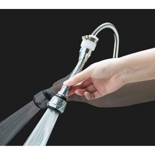 Vòi nước tăng áp xoay 360 độ inox dài 15cm