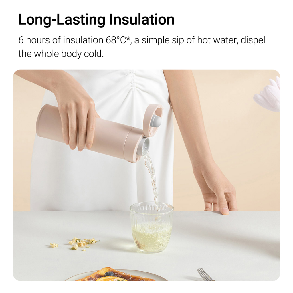Xiaomi Bình Nước Giữ Nhiệt 6 Tiếng Bằng Thép Không Gỉ 316l Dung Tích 480ml