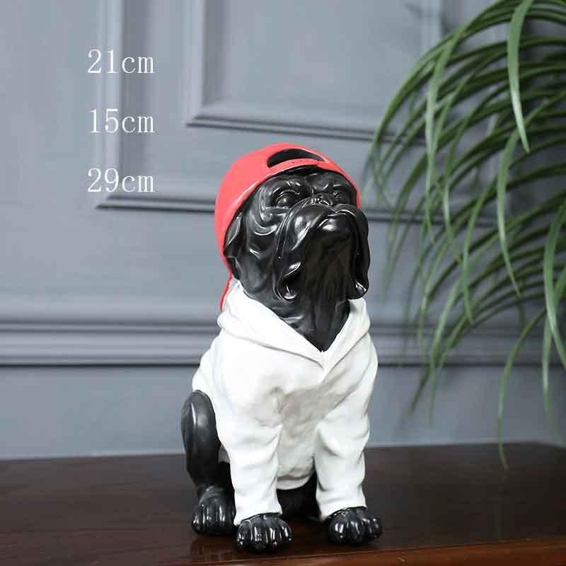 Tượng Chú Chó Mặt Xệ Cool Ngầu - tượng trang trí giúp căn phòng thêm sinh động