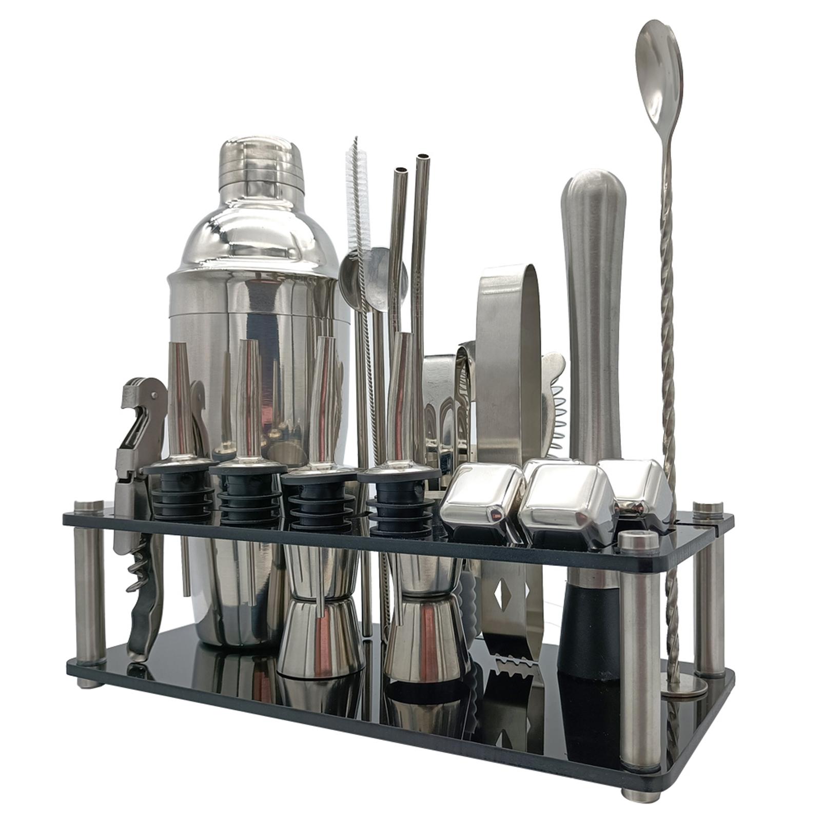 23 cái bộ Cocktail Boston Shaker Mixer, dụng cụ làm thức uống bằng thép không gỉ để sử dụng tại quán bar - Nhiều màu - 750ml