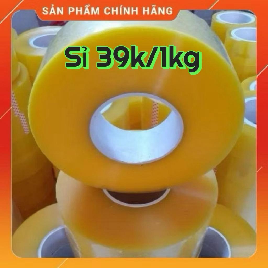 Băng dính và băng keo 1kg/1cuộn Độ Bám Dính Siêu Tốt Chống Thấm Nước Dễ Kéo Dài Và Bền Màu Sắc Trong Vàng Đục Chất Lượng Cao bang dinh