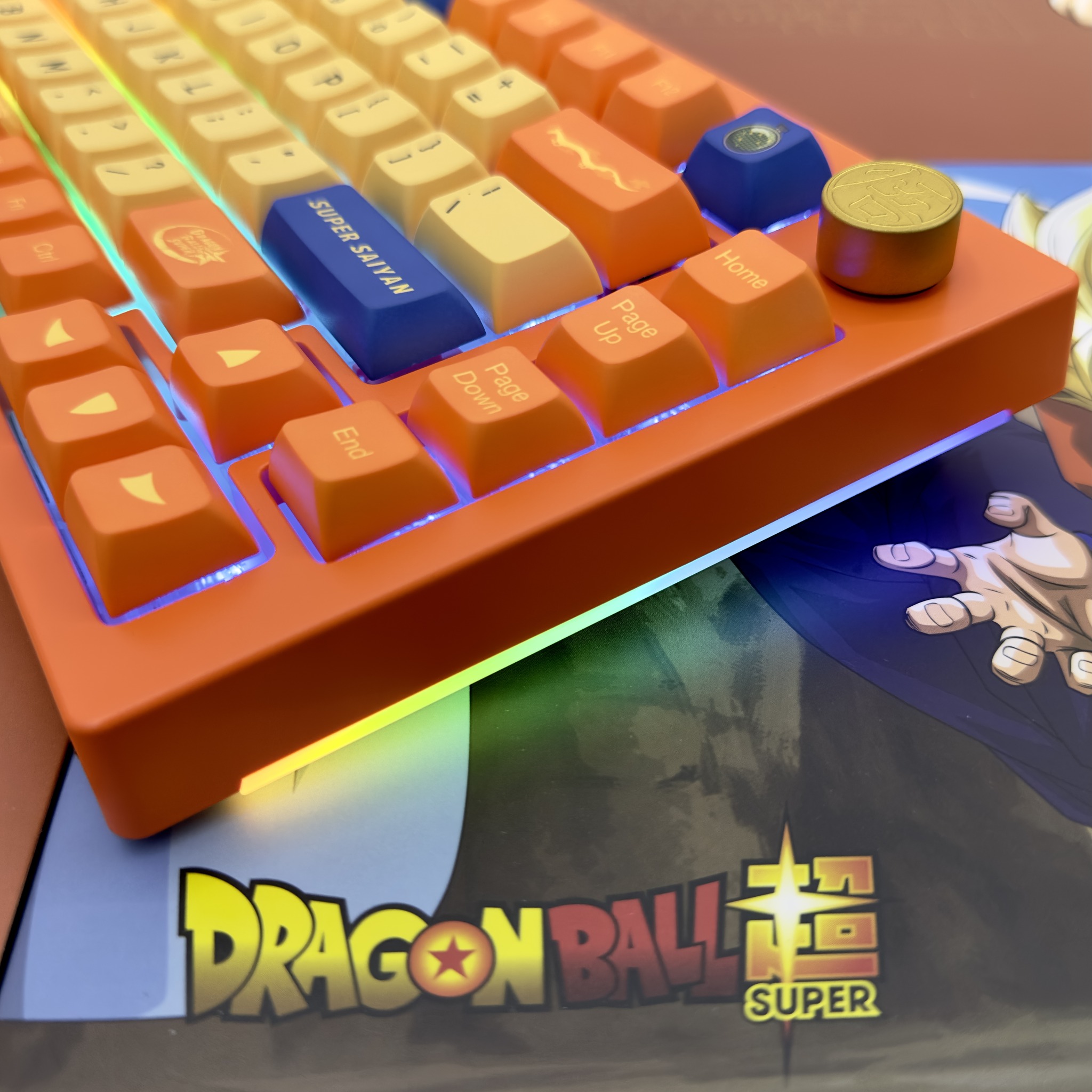 Bàn phím cơ AKKO 5075B Plus Dragon Ball Super – Goku (Multi-modes / RGB / Hotswap / Gasket mount) - Hàng chính hãng