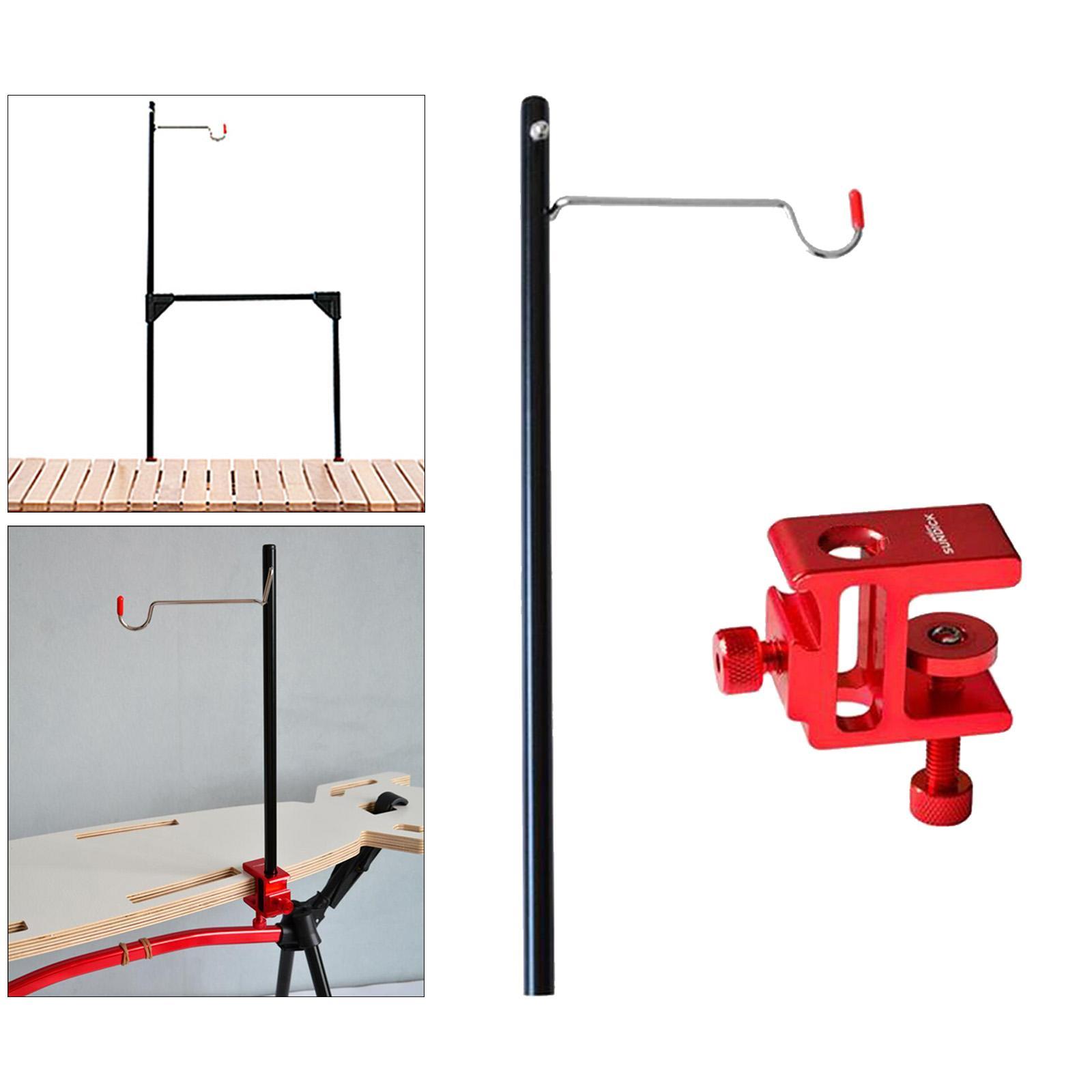 2 Set Camping Picnic Lantern Pole Hanging Rack Tent Hanger Stick Black