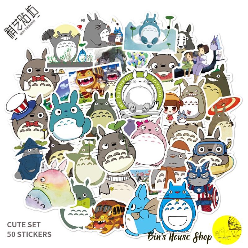Bộ Sticker - Miến Dán Siêu Kute -Họa Tiết Hàng Xóm Tôi Là TOTORO-totoro