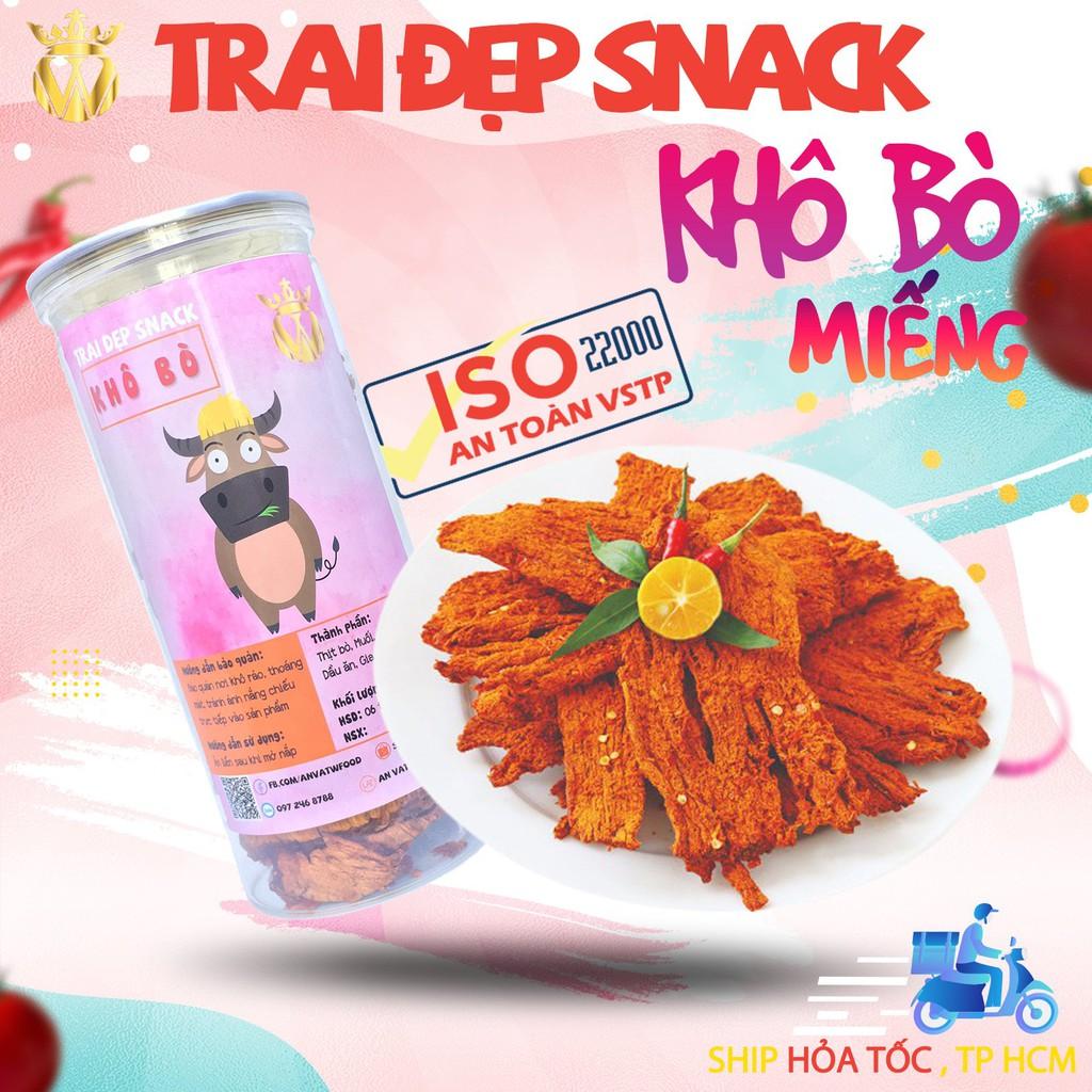 Khô Bò Miếng hủ Pet 300g - Trai Đẹp Snack