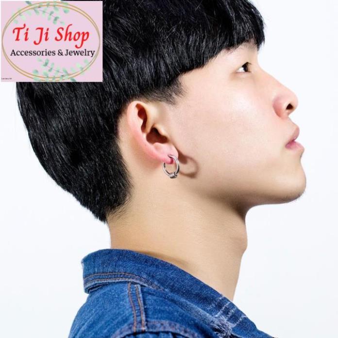 BÔNG TAI INOX KHOEN TRÒN THỜI TRANG KPOP đẹp, không đen, - số lượng  chiếc