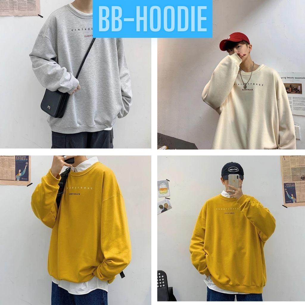 ÁO SWEATER NỈ UNISEX VITAGEFORCE ÁO NỈ KHÔNG NÓN FORM RỘNG NAM NỮ NHIỀU MÀU