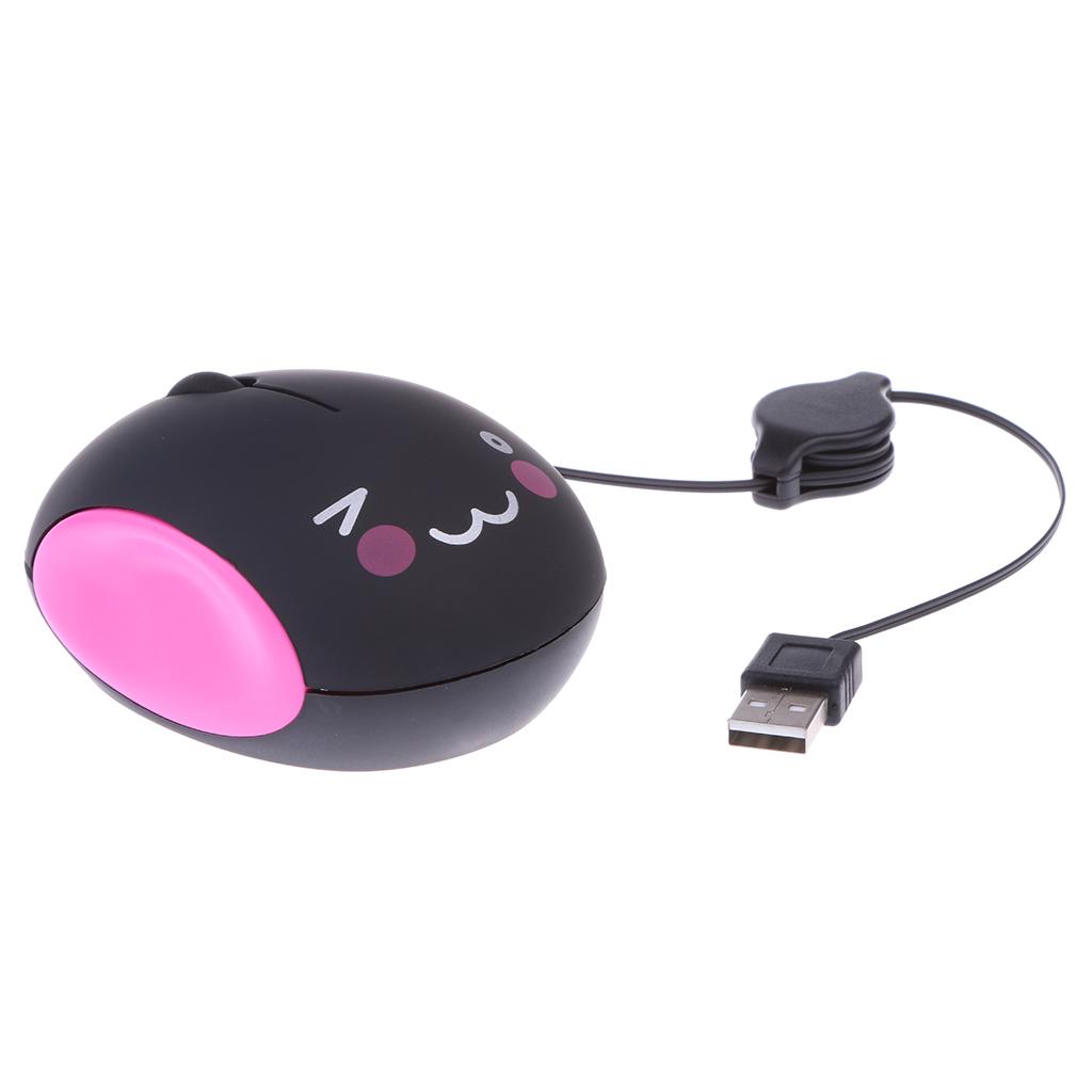 Retractable 1000 DPI USB Optical Scroll Mouse Mice for PC Laptop Computer