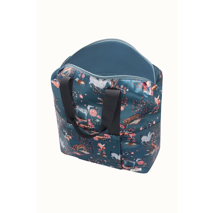 Cath Kidston - Ba lô du lịch/Recycled Satin Backpack Tote - Painted Kingdom - Teal -1041224