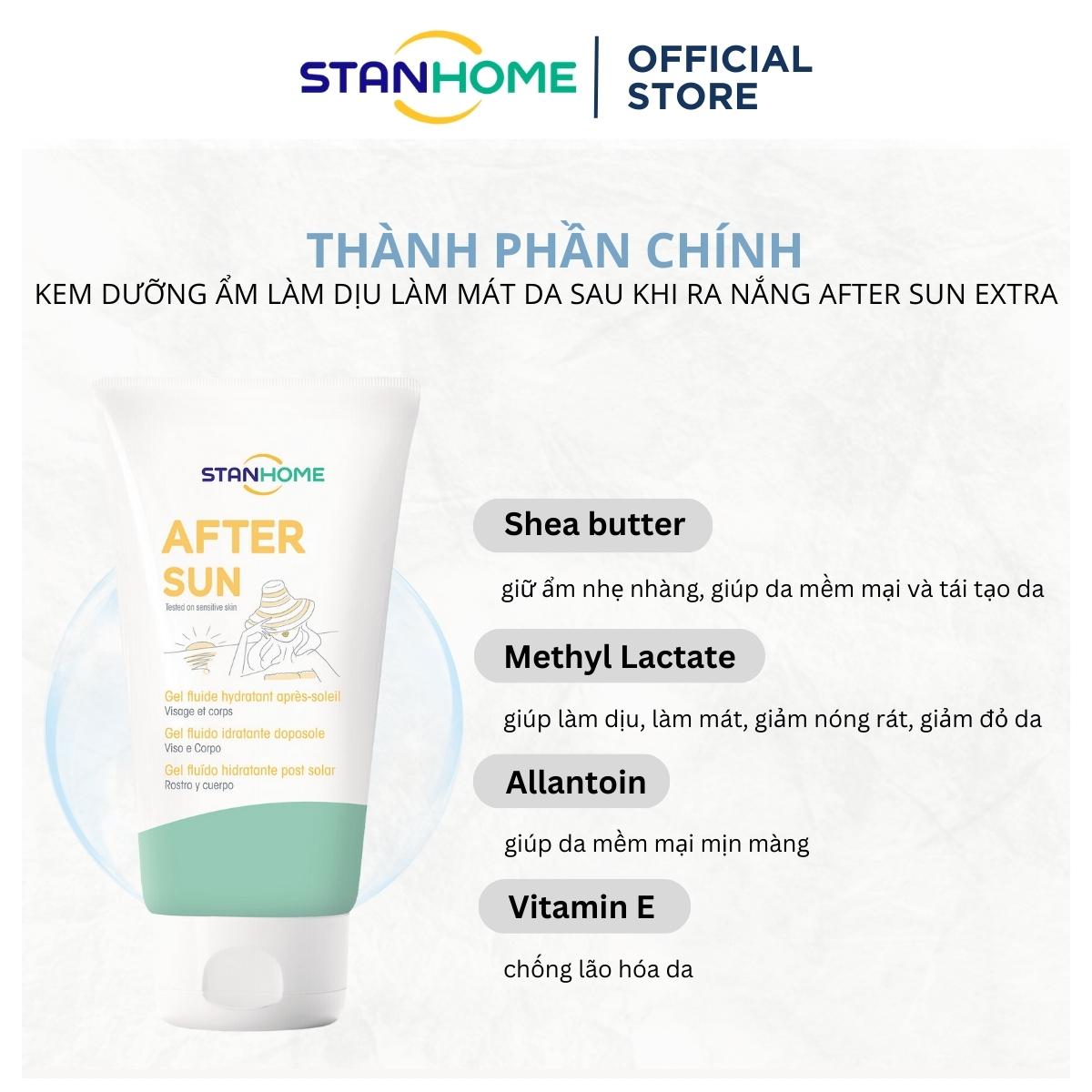 Stanhome After Sun Extra - Kem Dưỡng Ẩm Làm Dịu, Mát Da Sau Khi Ra Nắng (150ml)