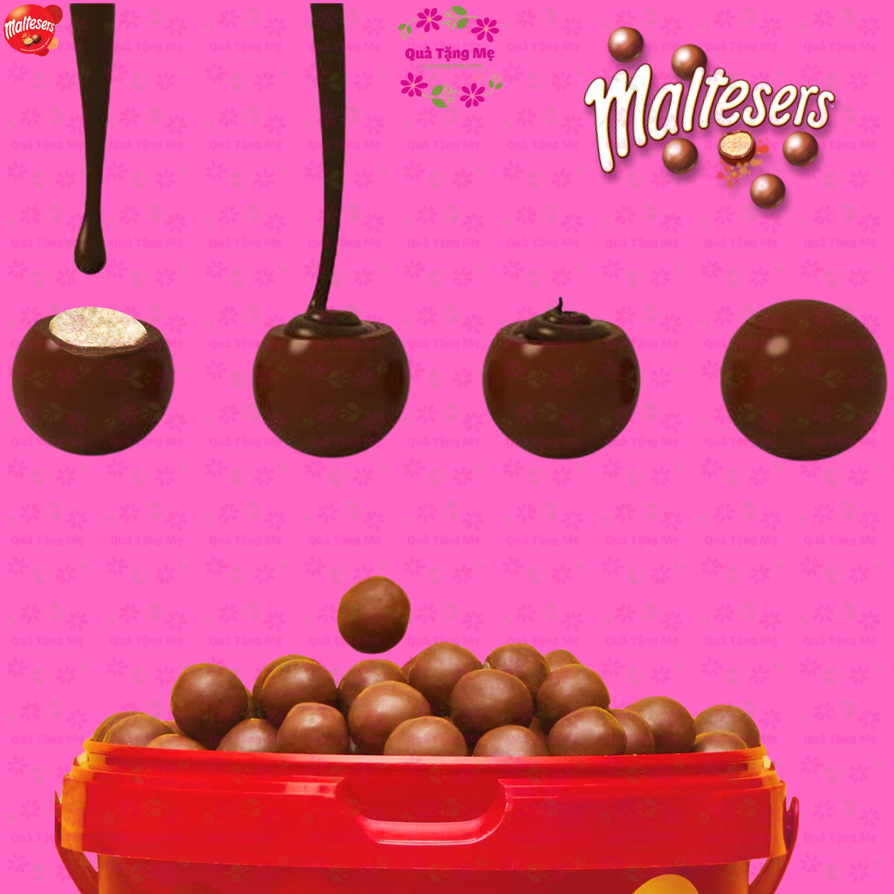 Socola nhân mạch nha Maltesers vị sô cô la sữa mịn màng thơm ngon cùng nhân mạch nha lúa mạch giòn tan - QuaTangMe Extaste