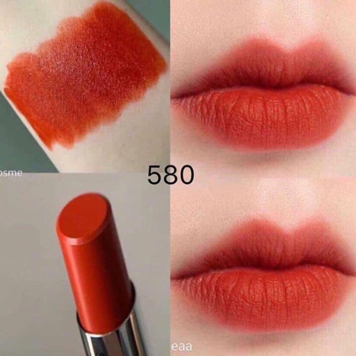 Son Shu Uemura Rouge Unlimited Matte M OR 580 Màu Đỏ Cam Cháy (Chất Son Lì)