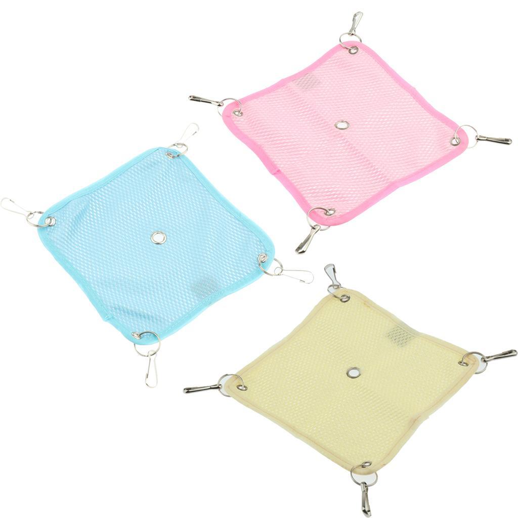 Pack of 6 Pet Animal Cage Grid Hammock Toy Hanging Bed Hamster Hammock