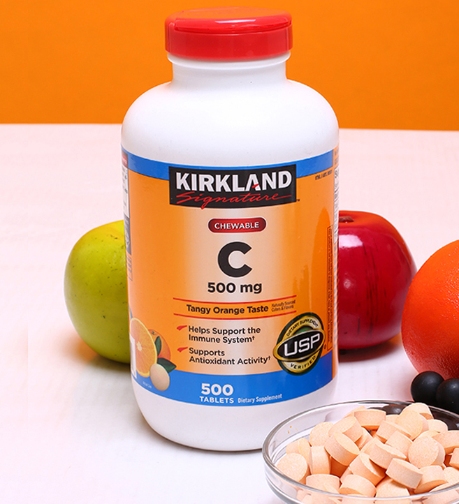 Vitamin C Kirkland Signature Mỹ tăng sức đề kháng, thức đẩy sẩn xuất collagen tự nhiên, sáng da, nhanh lành bệnh (bệnh) - OZ Slim Store