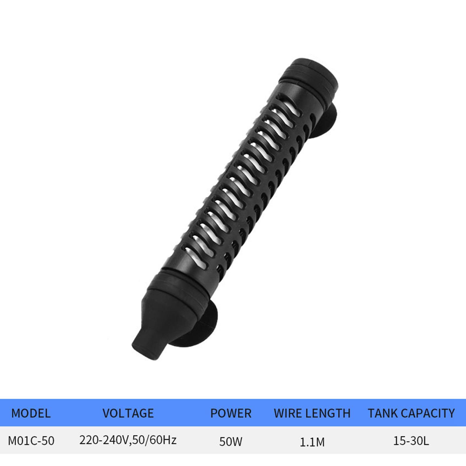 Small Aquarium Heater 50W Submersible Digital Display Fish Tank Heating Rod