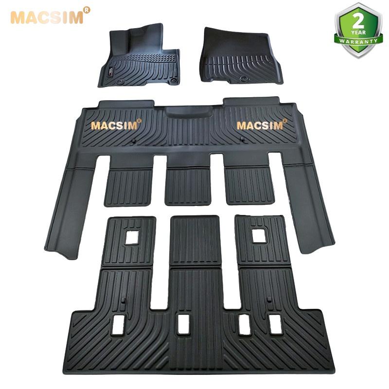 Thảm lót sàn ô tô xe Kia Carnival 2022 (sd) nhãn hiệu Macsim- 3 hàng ghế chất liệu tpe cao cấp