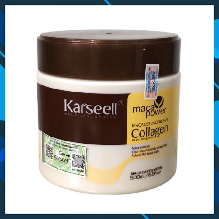 Hình ảnh Kem Ủ Tóc Collagen Karseell Maca 500ml (Hủ)