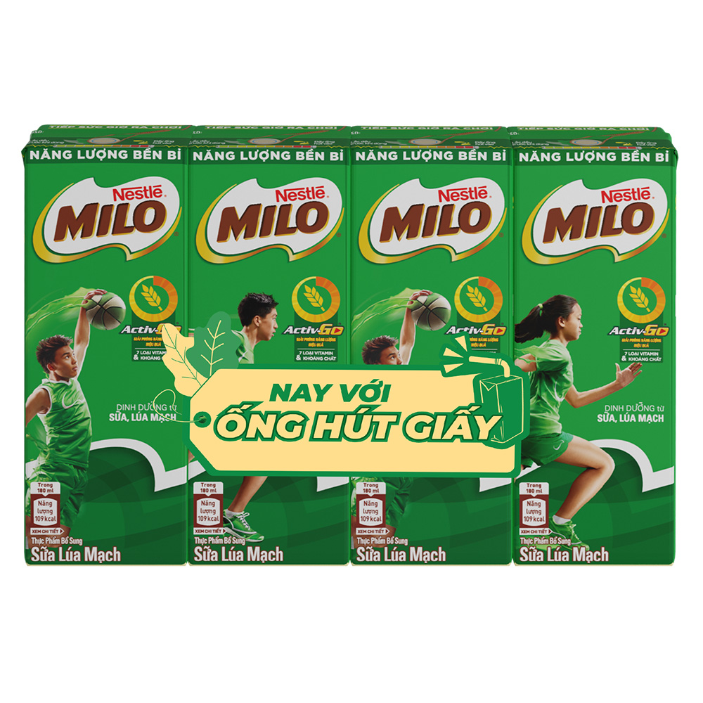 Thùng 48 Hộp Sữa Nestlé MILO Nước (180ml / Hộp)