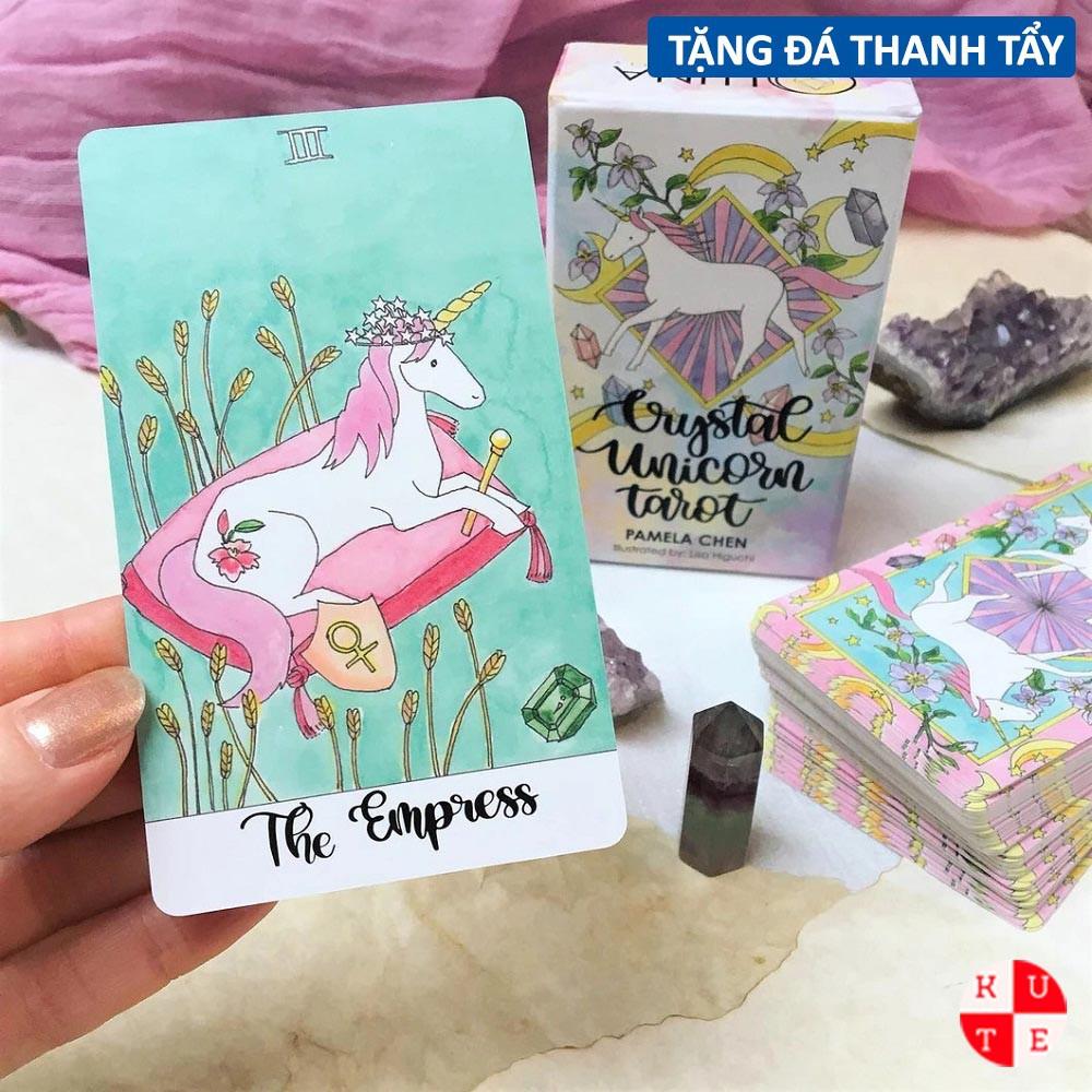 Bài Tarot Crystal Unicorn 78 Lá Bài Tặng Đá Thanh Tẩy