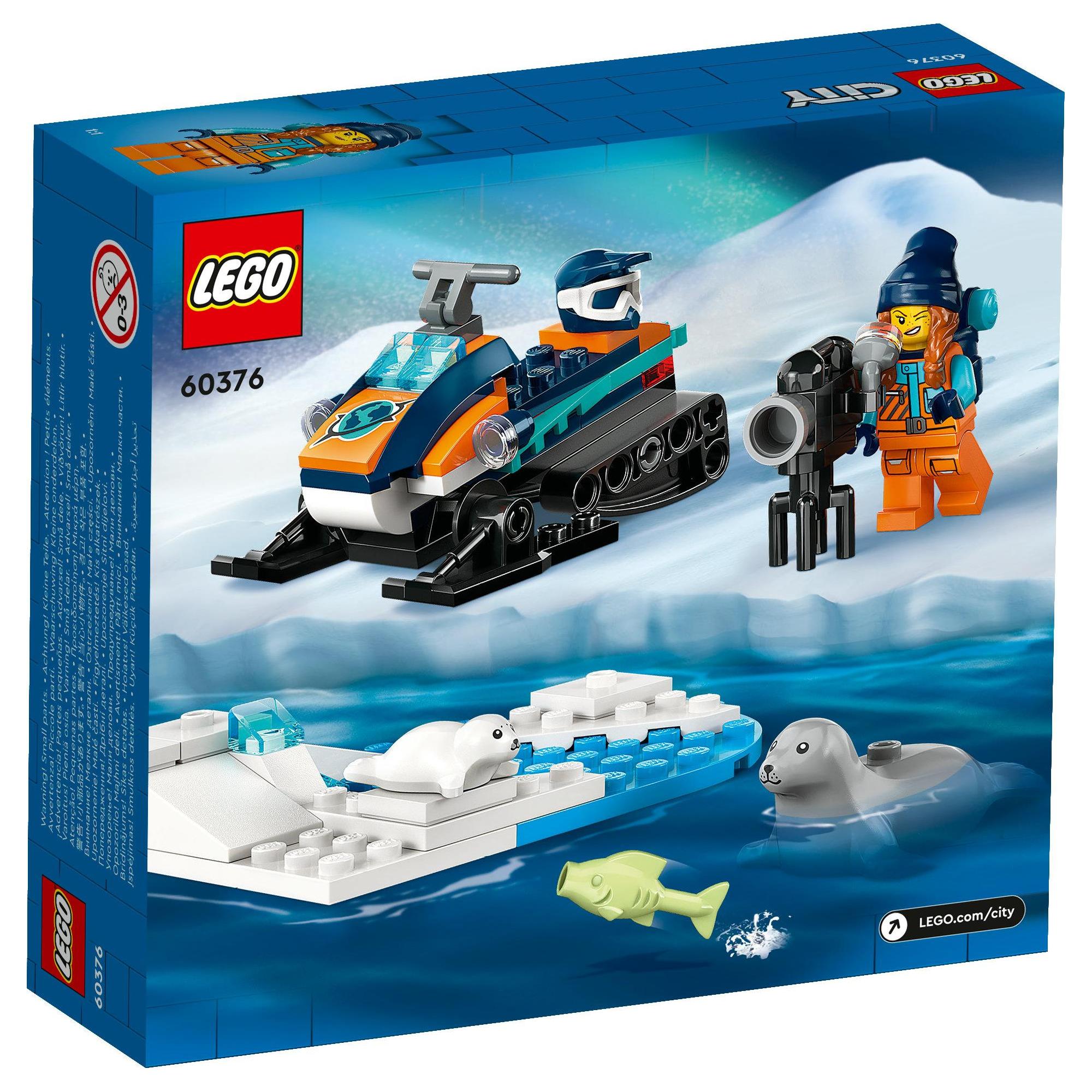 LEGO City 60376 Đồ chơi lắp ráp Xe trượt tuyết thám hiểm bắc cực (70 chi tiết)