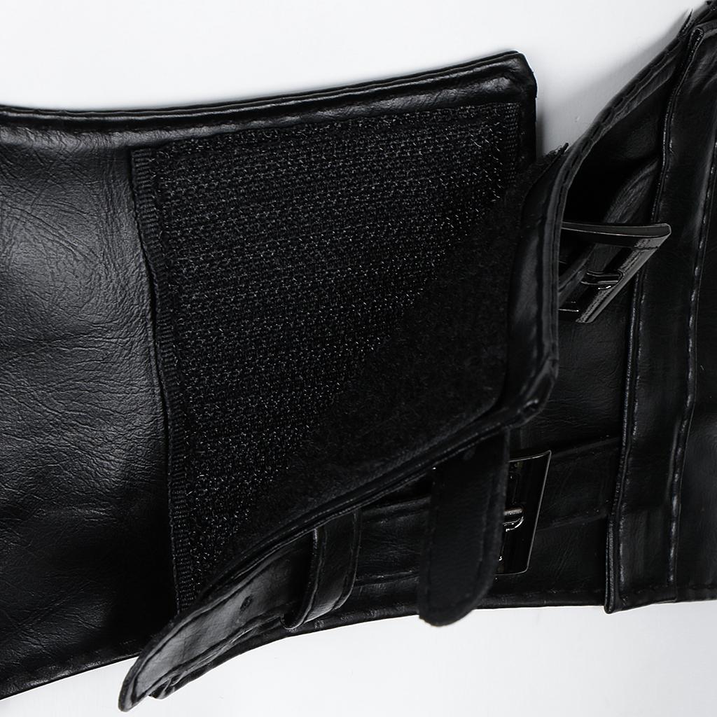 Women's Punk PU Leather Corset Belt Wide Waist Band Body Harness Waist Belt with Straps