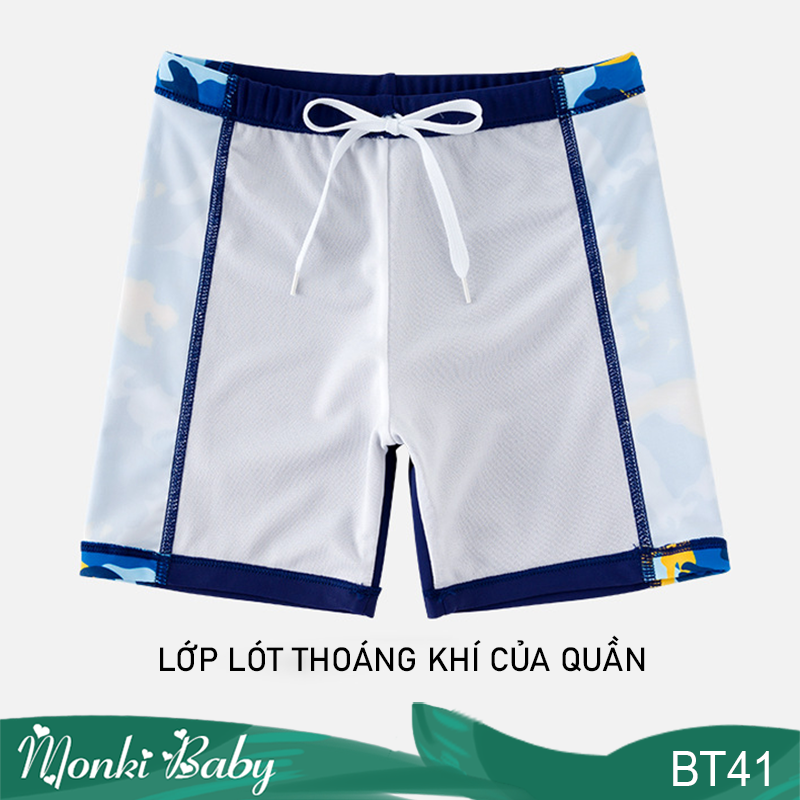 Bộ bơi bé trai 2 mảnh size vừa và lớn, chống nắng nhanh khô, họa tiết thời trang nam tính, chất thun bơi lạnh co giãn cao, dễ chịu thoải mái khi vận động dưới nước | BT41