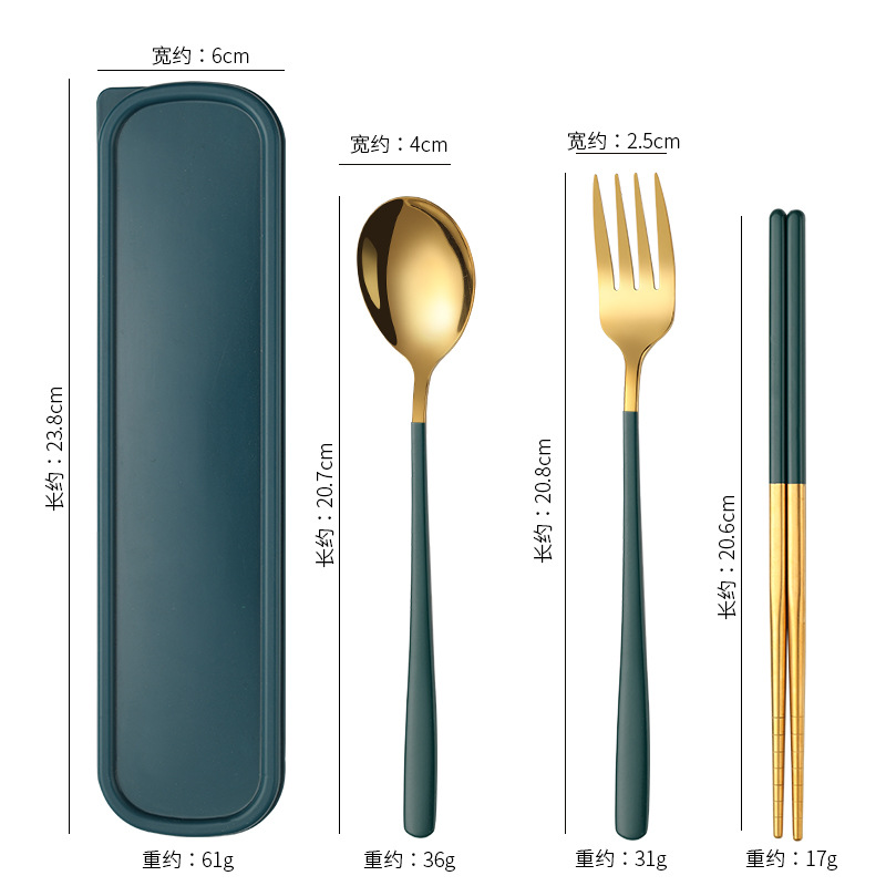 Combo Muỗng Nĩa Đũa Bộ 3 Món Inox 304 Bền Bỉ Không Gỉ, Thìa Đũa Dùng Cho Gia Đình Nhà Hàng Quán Ăn Sang Trọng