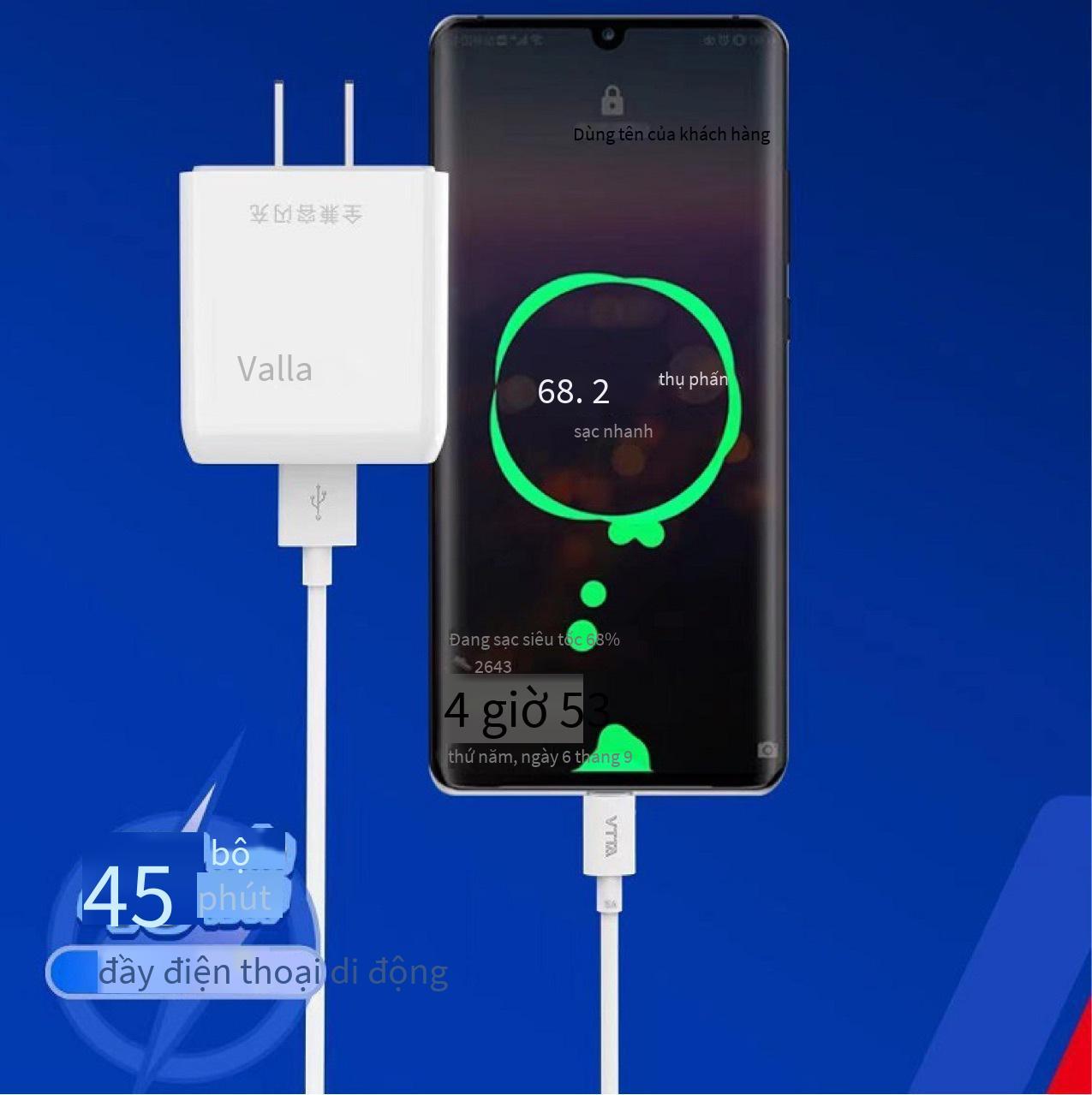 Bộ sạc Vtop P30 kiểu dáng mới nhất dòng chứng nhận 3C 22.5W tương thích hoàn toàn với bộ đầu sạc nhanh và sạc flash loại phổ thông