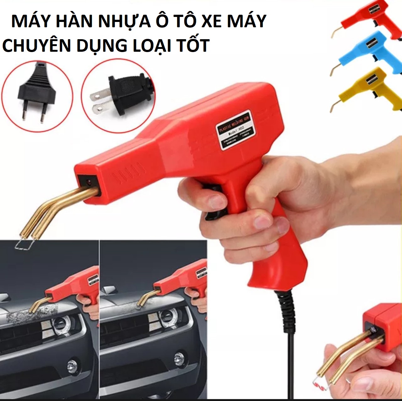 (LOẠI TỐT) Mỏ hàn nhựa vỡ chuyên dụng công nghệ bắn ghim chắc chắn mẫu mới tặng kèm gim hàn