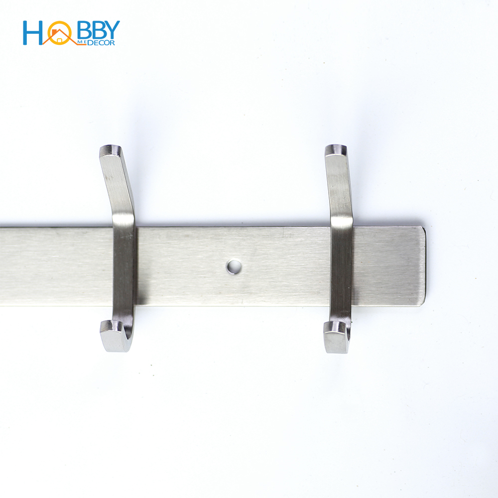 Thanh treo quần áo 8 chấu inox 304 mẫu khoan Hobby Home Decor 8TV137