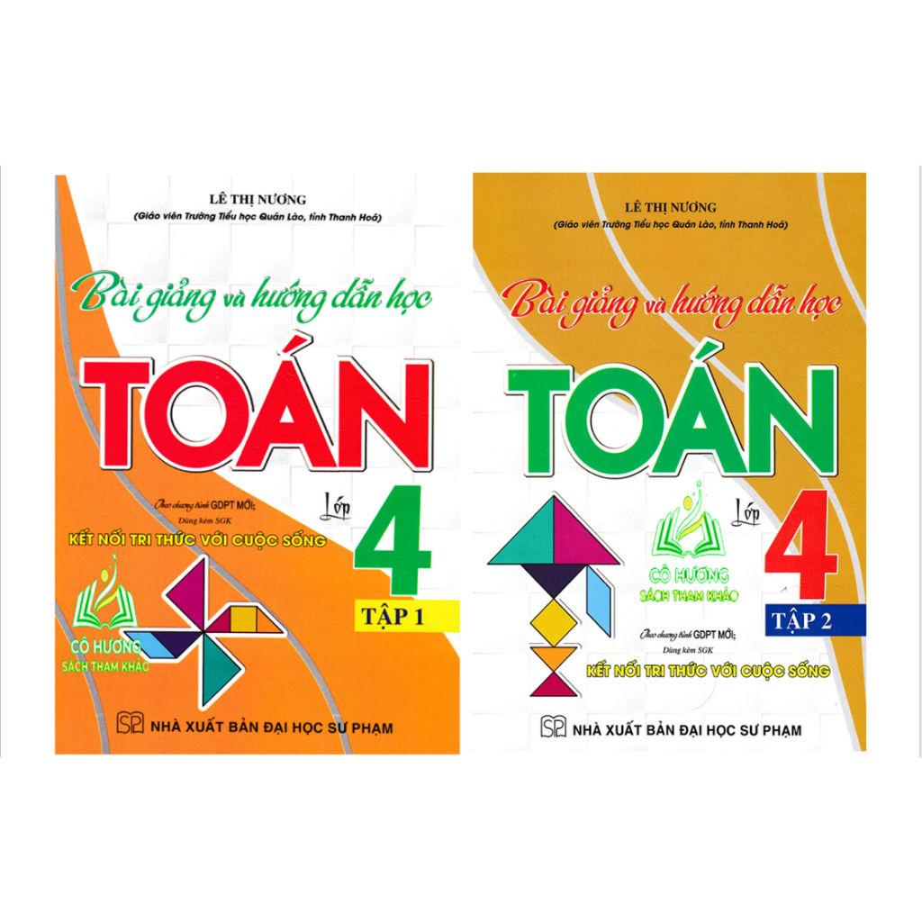 Sách - Combo Bài Giảng Và Hướng Dẫn Học Toán Lớp 4 - Tập 1 + 2 - HA -
