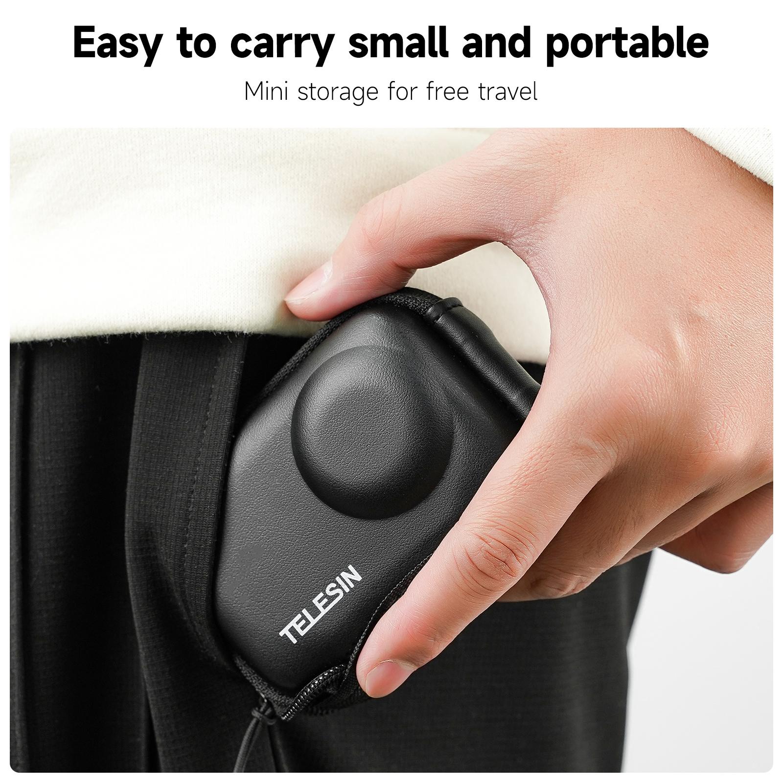 Túi bảo vệ lưu trữ Mini Telesin cho DJI OSMO Hành động 3 Half Half Open Open Release Case cho hành động 3 Phụ kiện