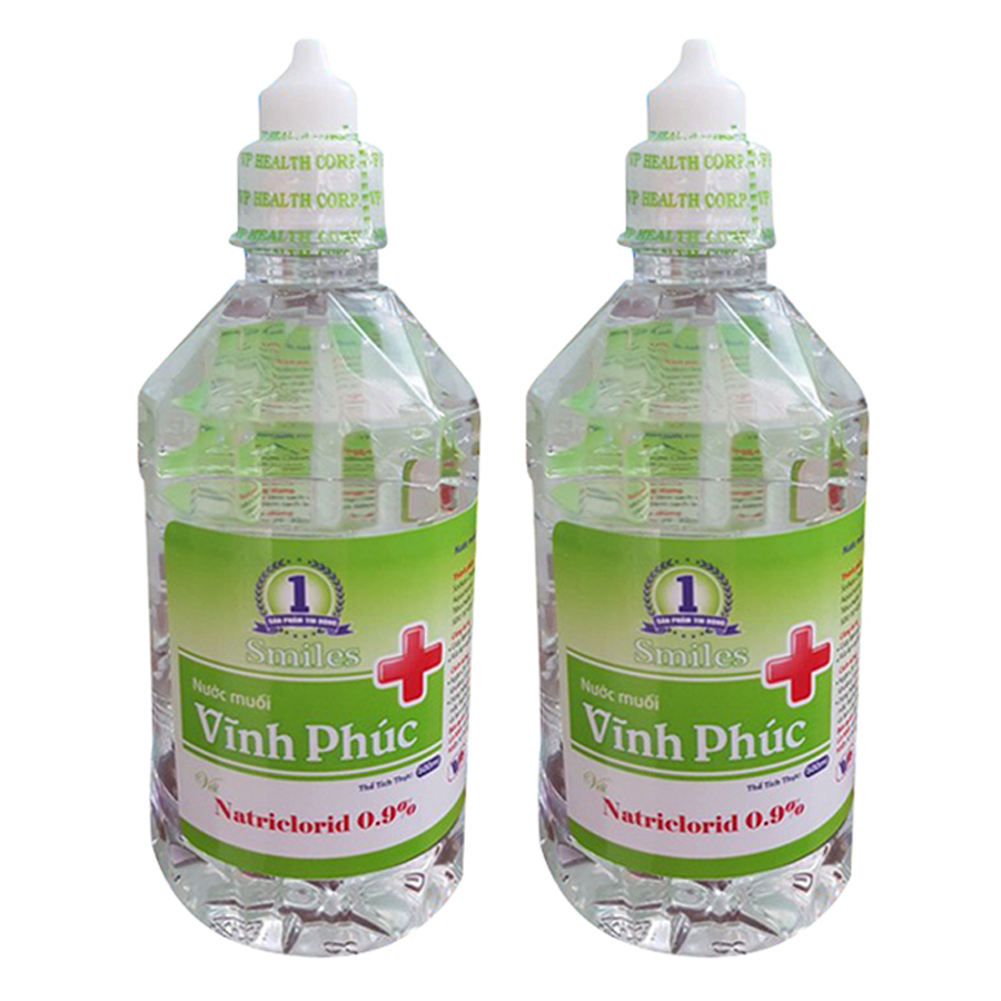 Nước Muối Vĩnh Phúc Smiles (500ml) Bộ 2 Chai