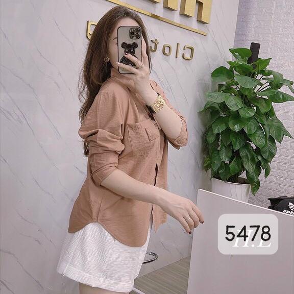 Áo Sơ Mi BIG SIZE Tay Dài Trơn 5478